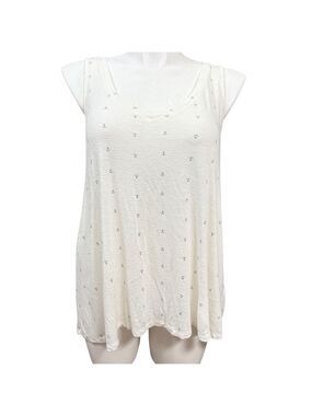 Max Jeans Tank Top Size L‎ White with Anchor Print